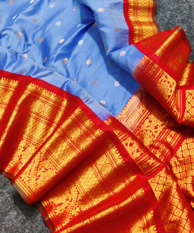 Gadwal pure handloom kuttu silk saree - GPS114