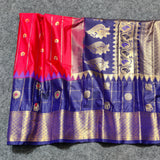 Gadwal Semi Silk Saree with Zari Checks – GSM02 at Jyothi Saree Mandir