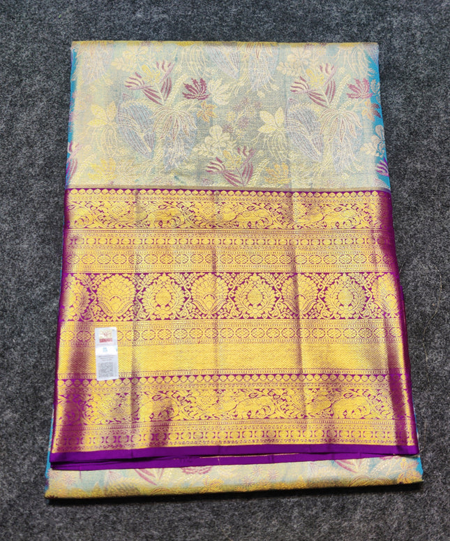 Kanchi Meenakari Brocade Pure handloom Silk Saree - KMP1793
