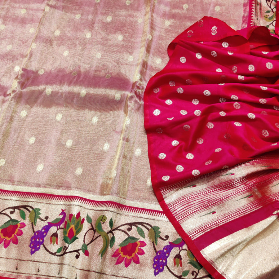 Banaras Tissue Paithani silk saree - BRS16