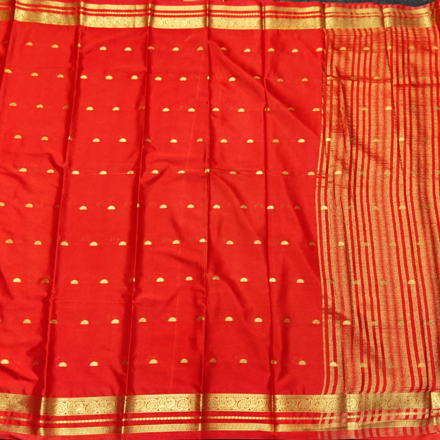 Mysore crepe semi silk saree - M09