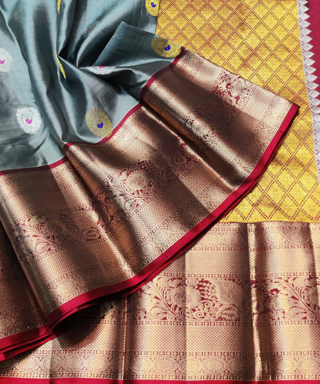 Meenakari kanchi Butta Saree - KMP3065