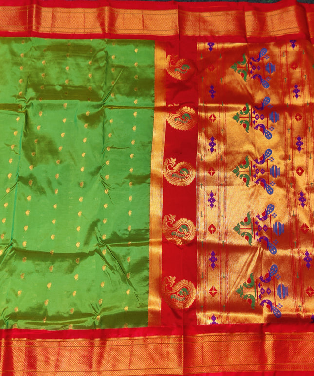Gadwal Paithani Soft Silk Saree with work blouse- GSM14