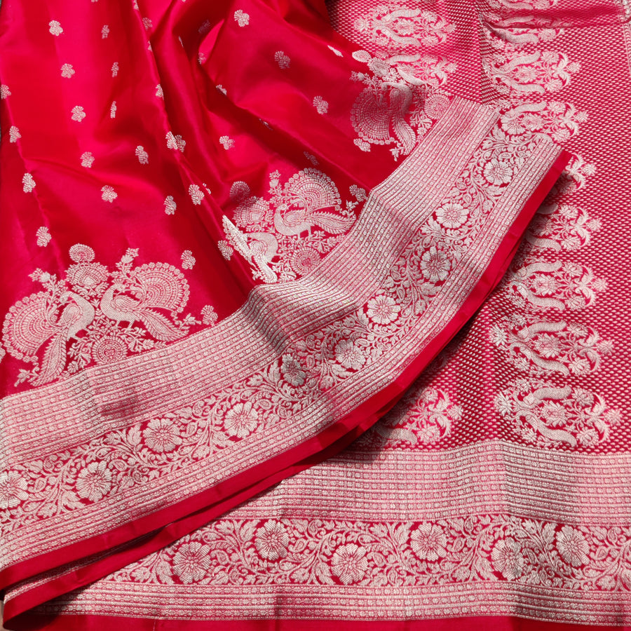 35% off Kanchi Pure Red Saree - KMP50