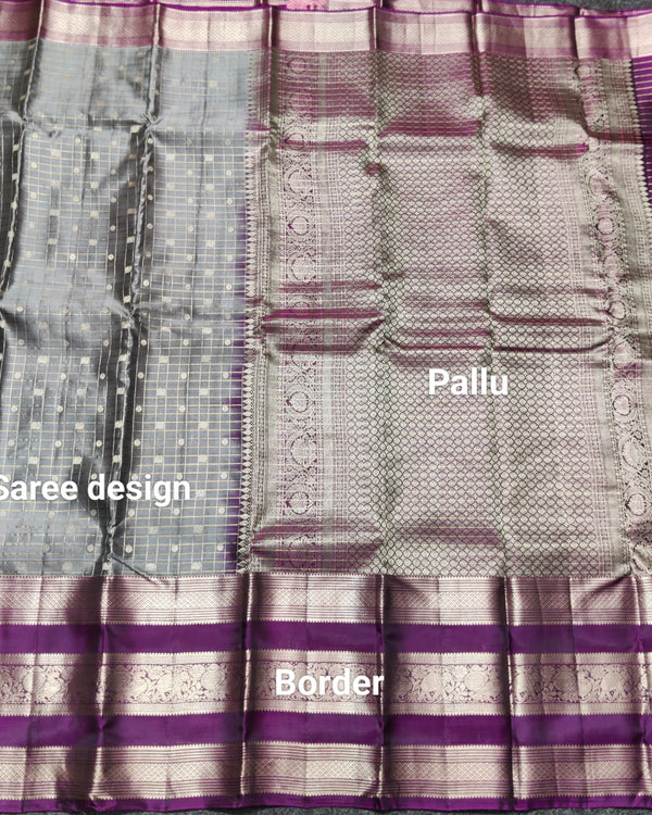 Kanchi Vintage Gap border pattu - KMP105 alternate view