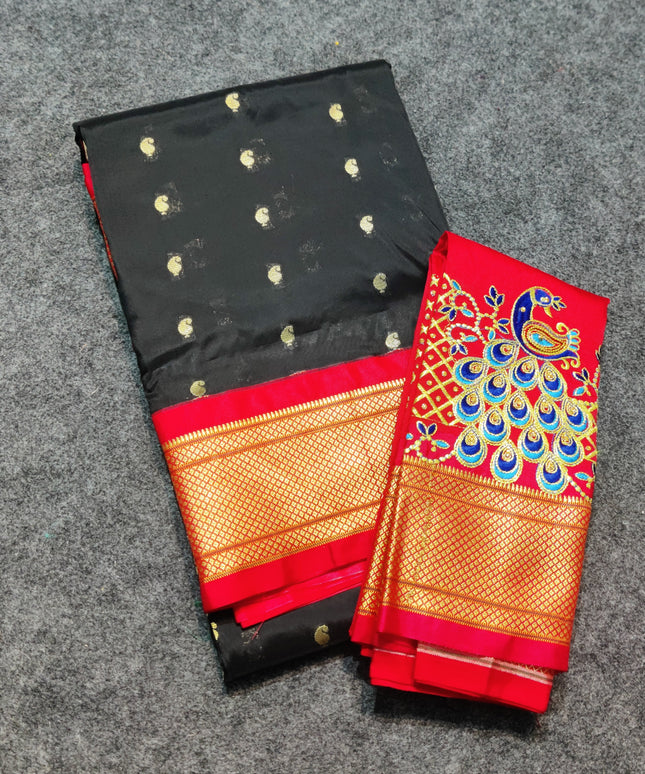 Gadwal Paithani Soft Silk Saree with work blouse- GSM08