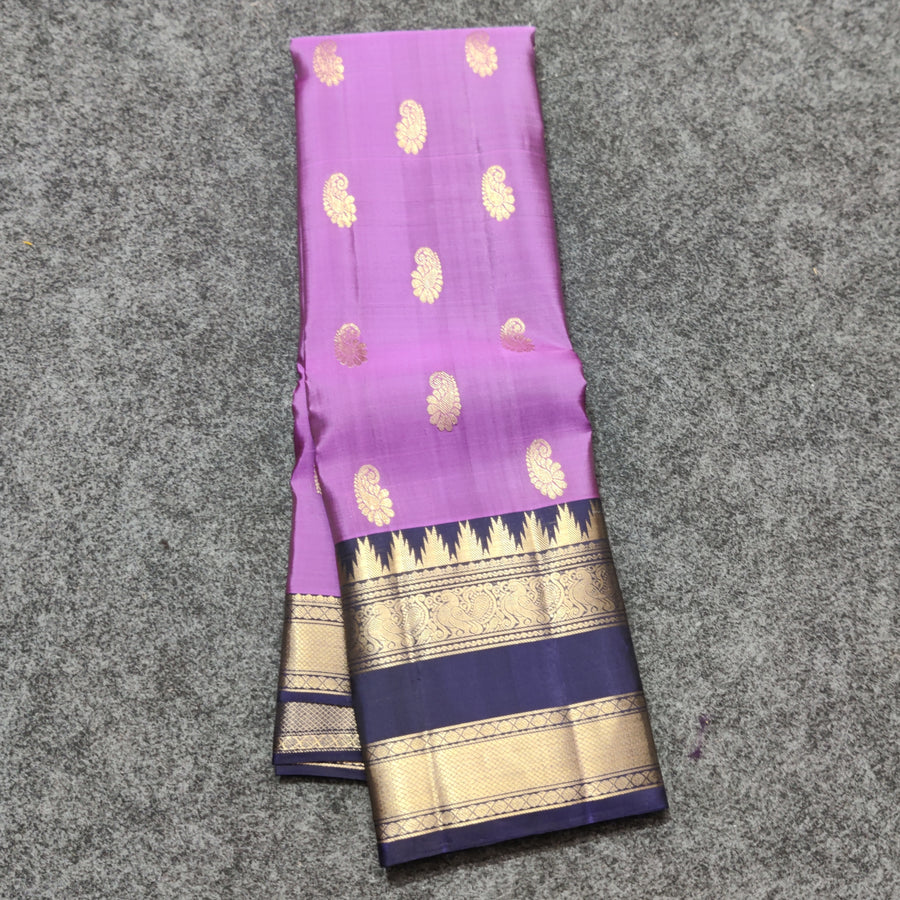 Kanchi Vintage Gap border pattu - KMP293