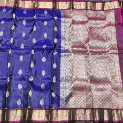 Kanchi pattu Small border saree - KMP94