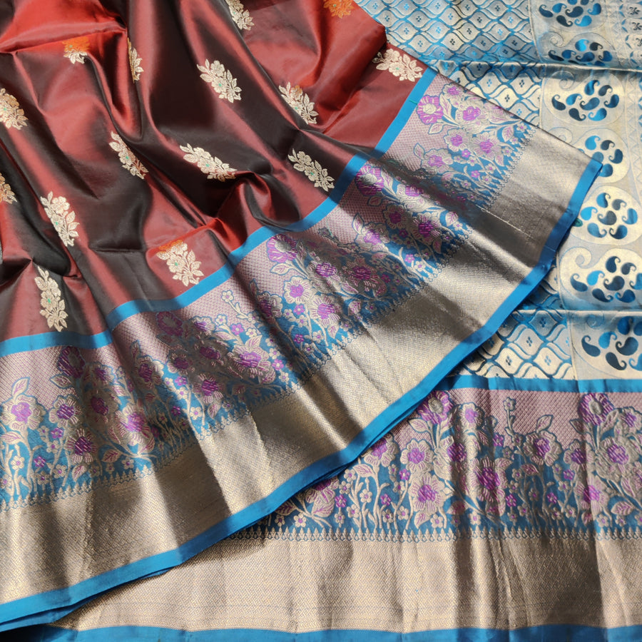 Meenakari kanchi lightweight pattu Saree - KMP138