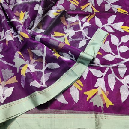 Jamdani handloom pure silk - JM10