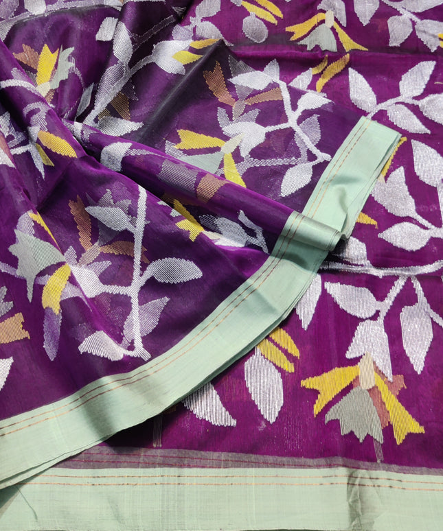 Jamdani handloom pure silk - JM10