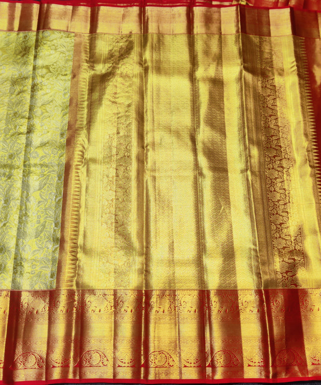Kanchi Pattu Golden zari Bridal saree - KMP3036