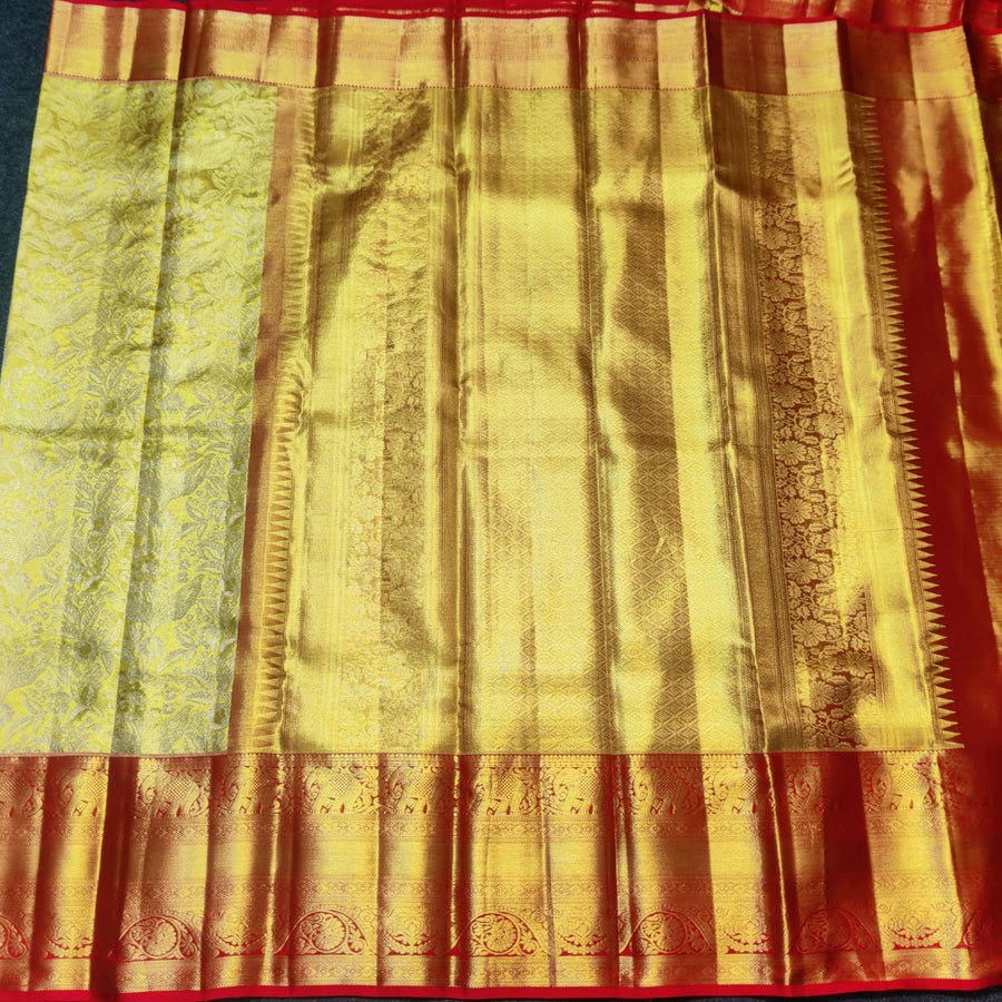Kanchi Pattu Golden zari Bridal saree - KMP3036