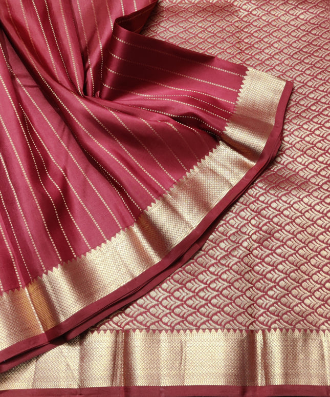 Kanchi pattu small border saree - KMP263