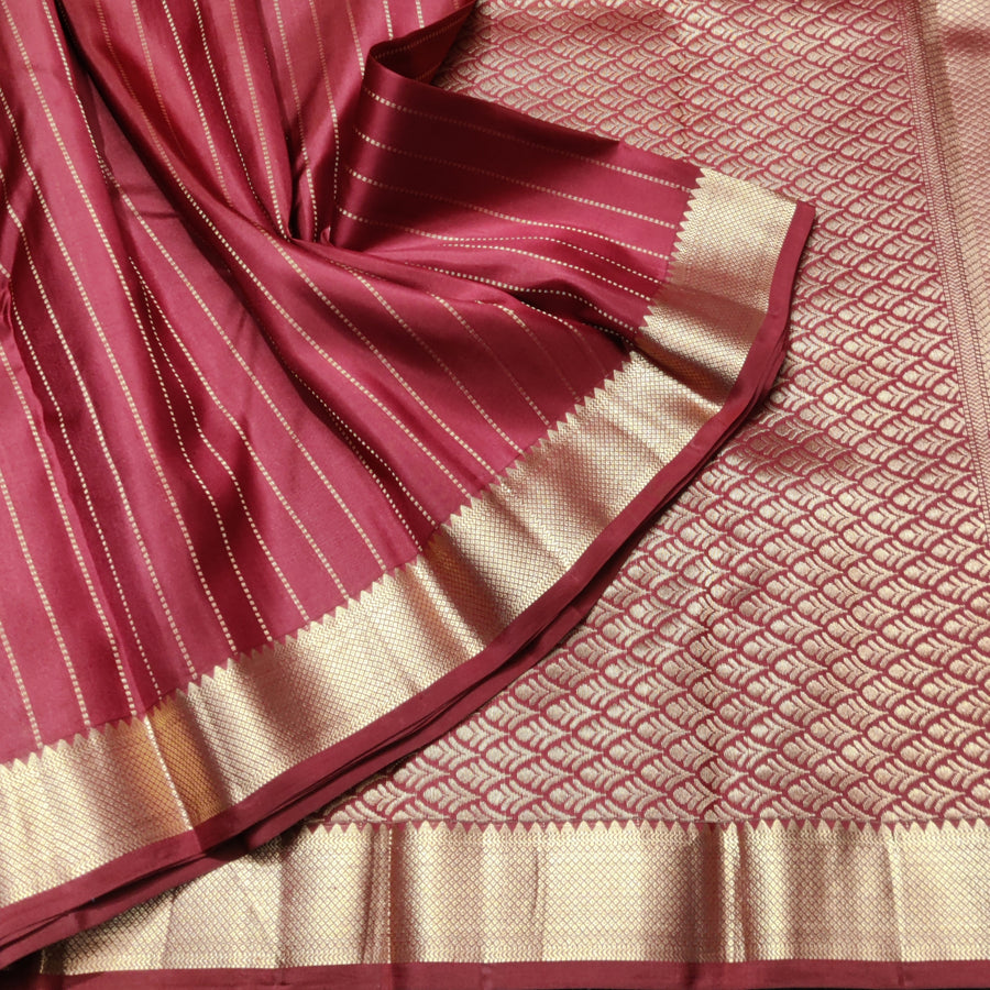 Kanchi pattu small border saree - KMP263