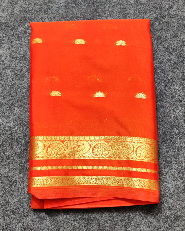 Mysore crepe semi silk saree - M09