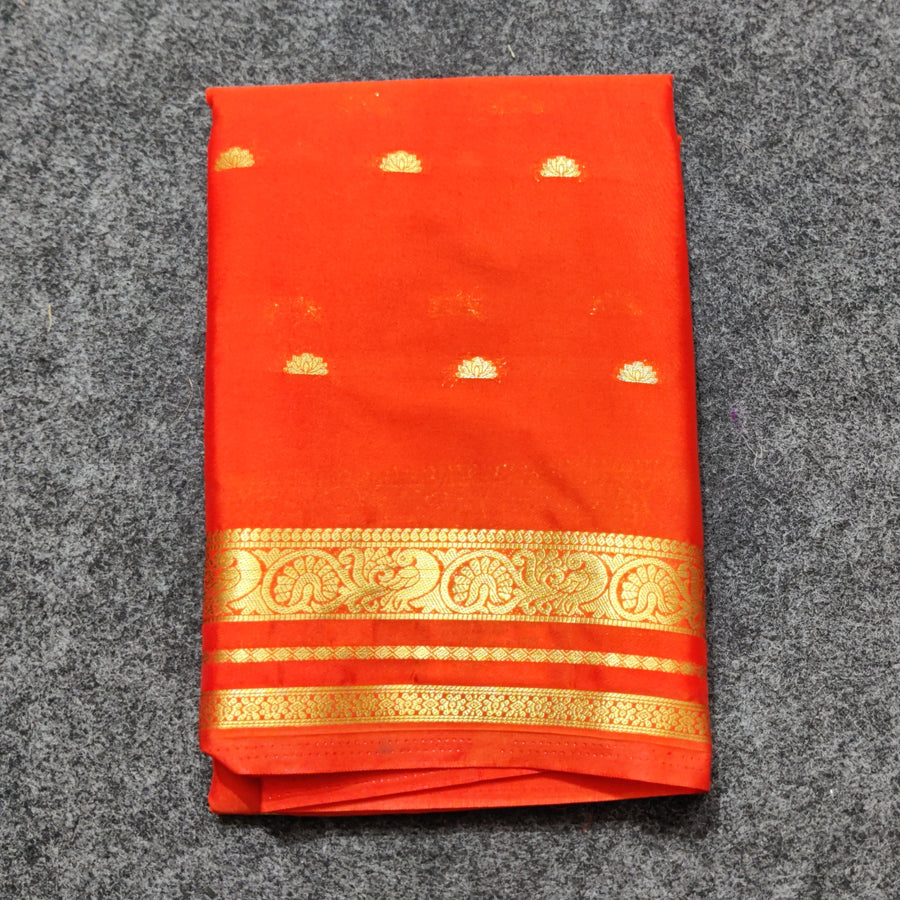 Mysore crepe semi silk saree - M09