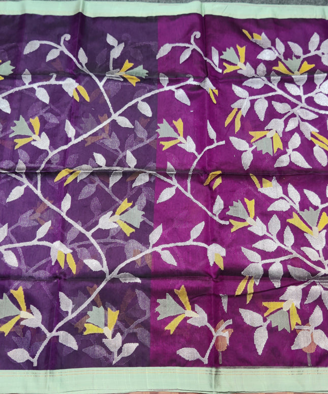 Jamdani handloom pure silk - JM10