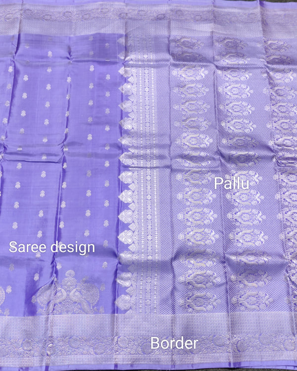 35% off Kanchi Pure Lavender Saree - KMP51 alternate view