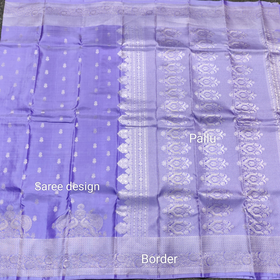 35% off Kanchi Pure Lavender Saree - KMP51