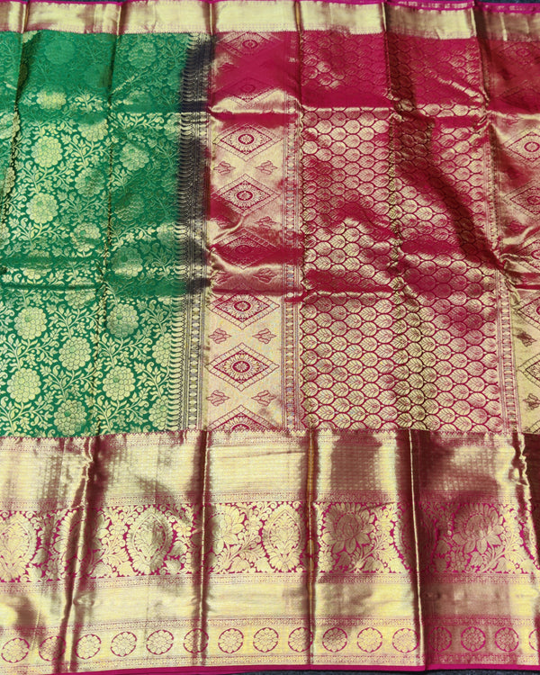 Kanchi pattu half fine bridal wear saree HF33 alternate view