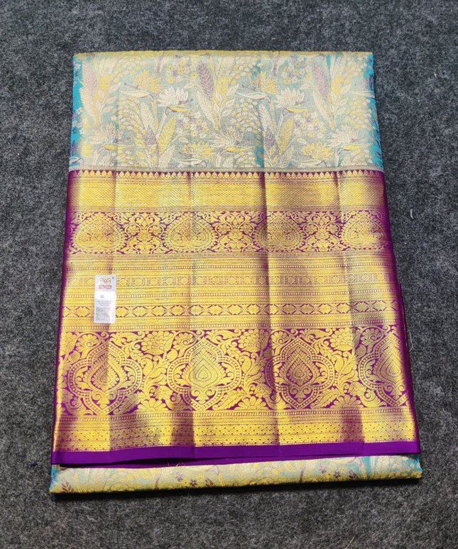 Kanchi Meenakari Brocade Pure handloom Silk Saree - KMP1787