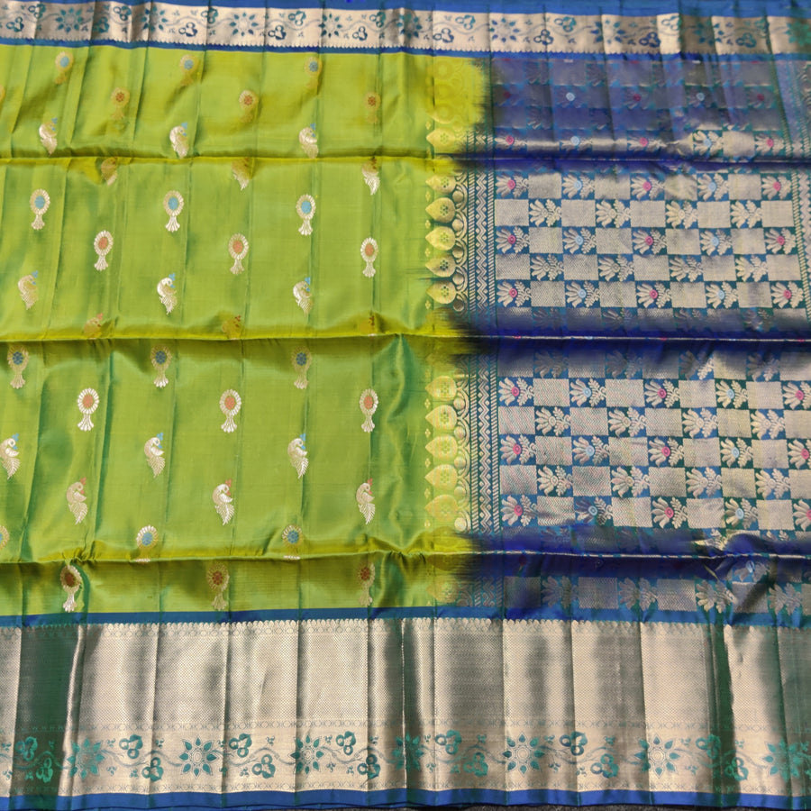 Meenakari kanchi lightweight pattu Saree - KMP113