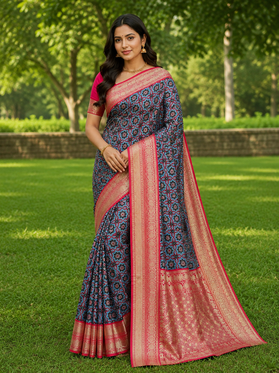 Kalamkari Silk saree - KM02