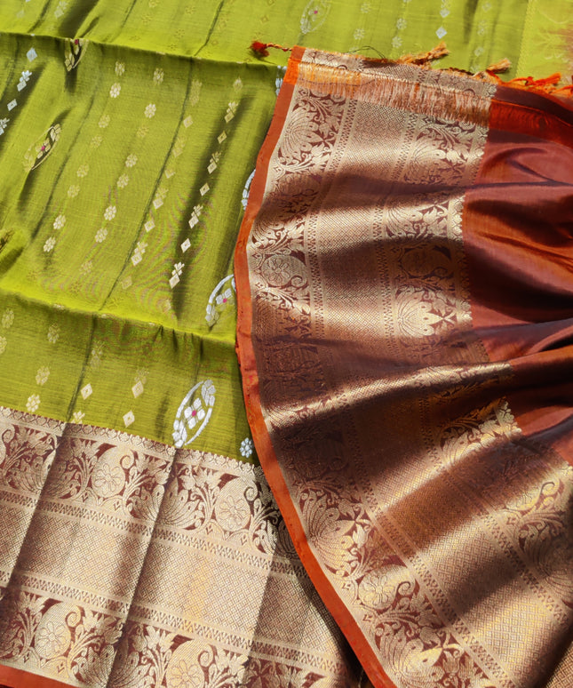 Meenakari kanchi lightweight pattu Saree - KMP3061