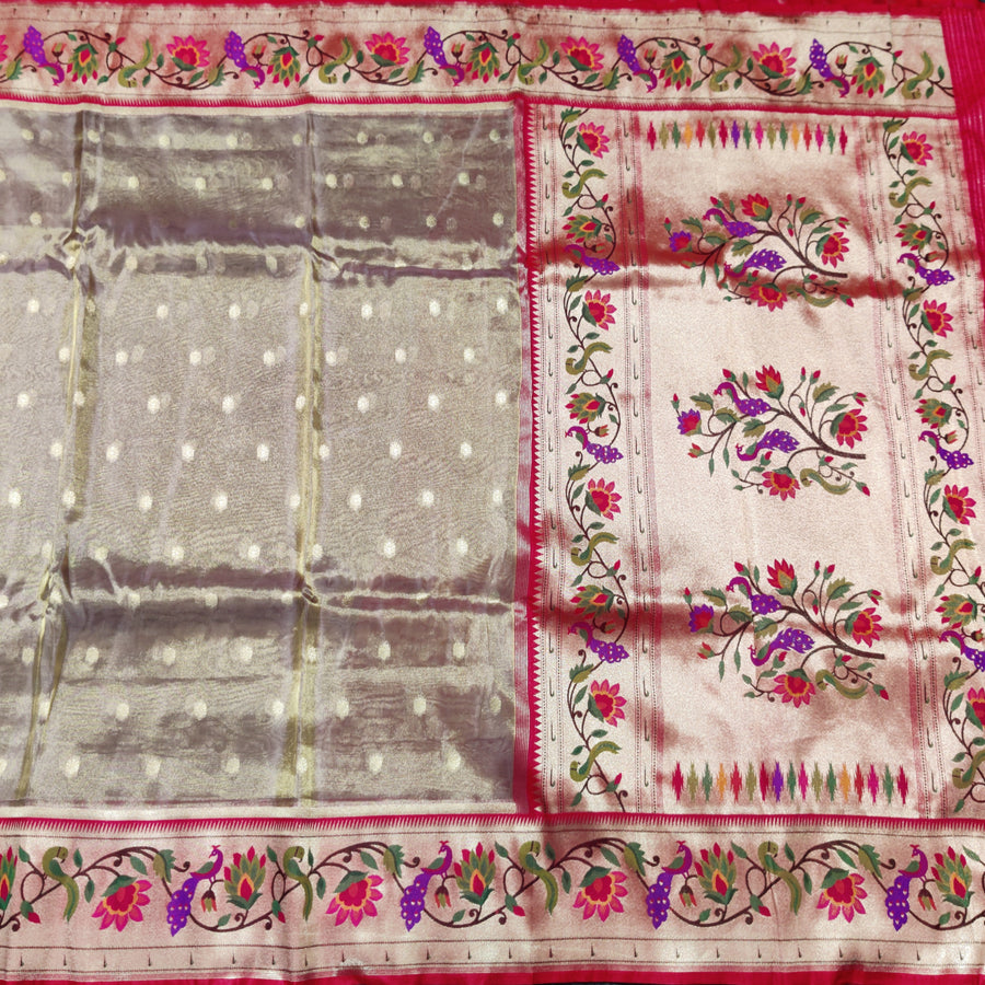 Banaras Tissue Paithani silk saree - BRS17