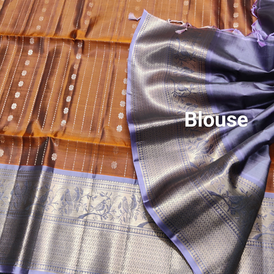 Meenakari kanchi lightweight pattu Saree - KMP19
