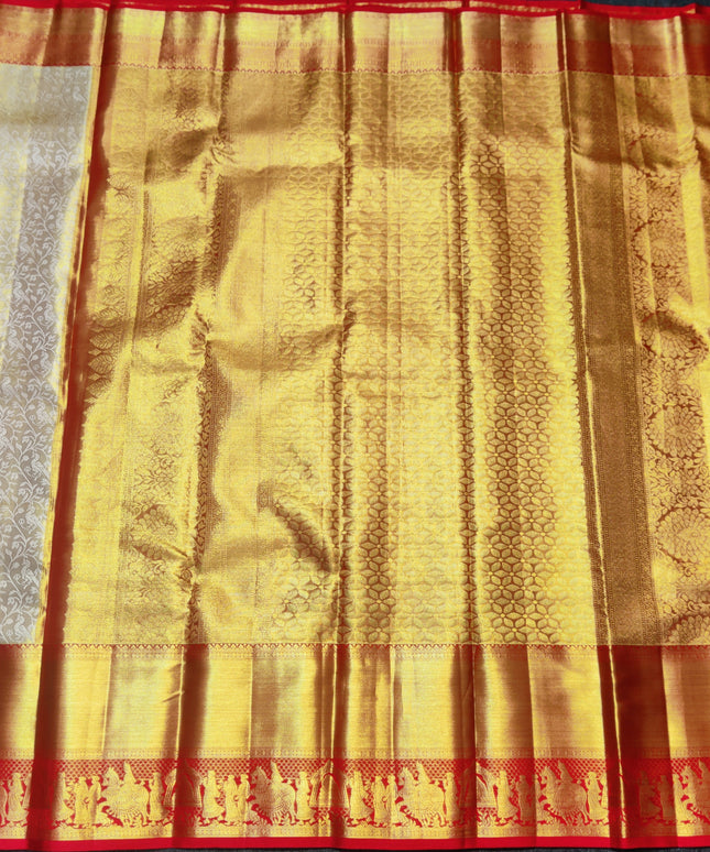 Kanchi Pattu Golden zari Bridal saree - KMP3037