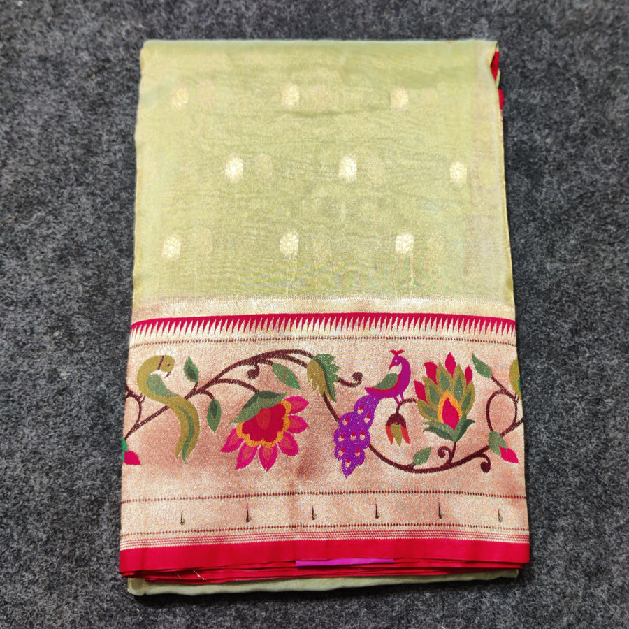 Banaras Tissue Paithani silk saree - BRS15