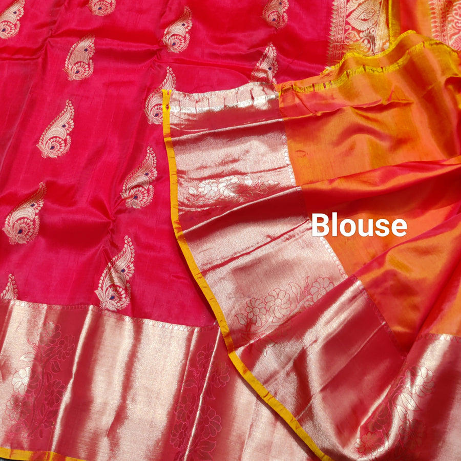 Lightweight pattu Scurt Border Saree - LWP404
