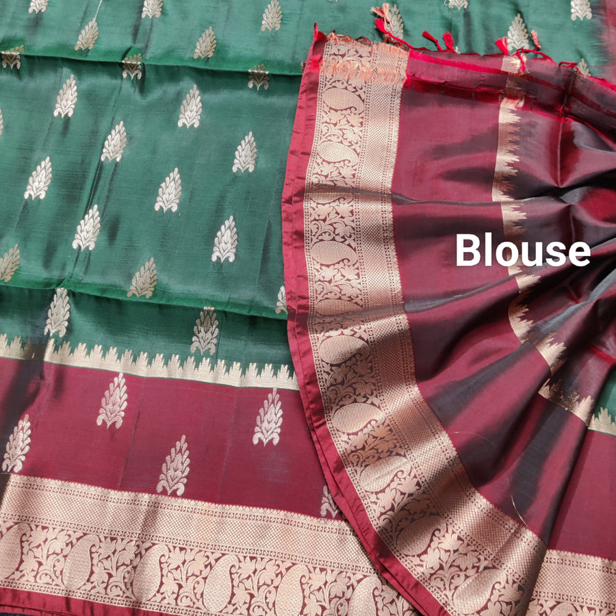 Lightweight pattu Scurt Border Saree - LWP05