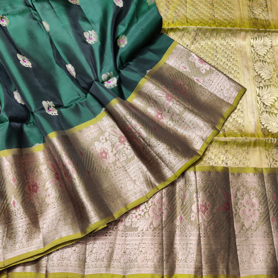 Meenakari kanchi lightweight pattu Saree - KMP143