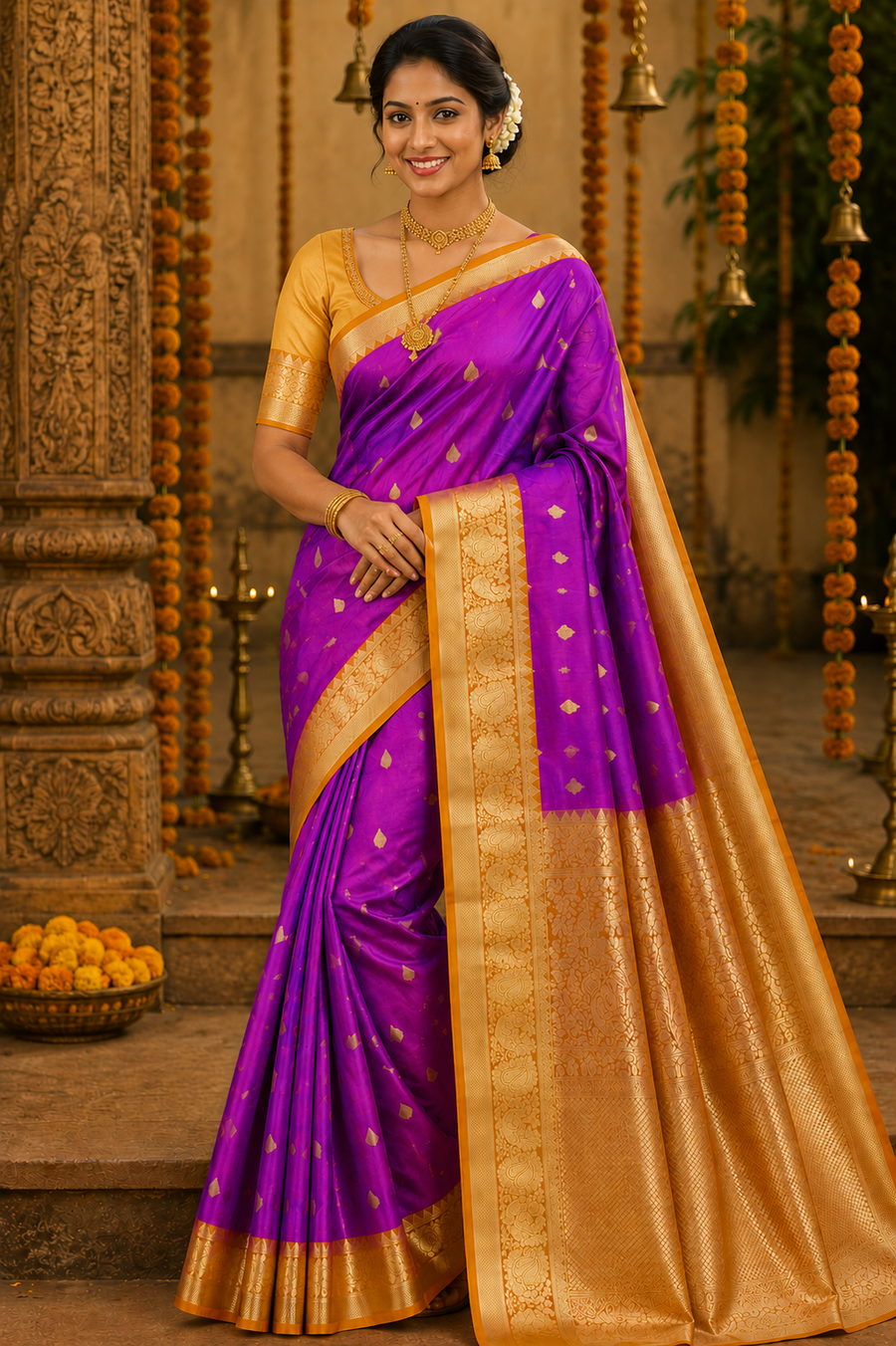 Kanchi pattu saree - KMP25