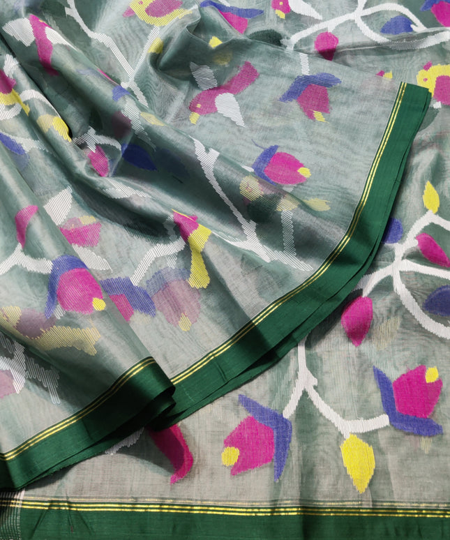 Jamdani handloom pure silk - JM12