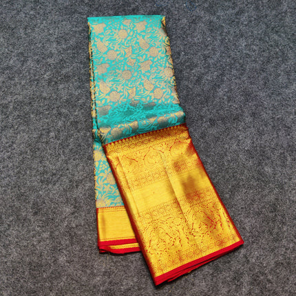 Kanchi Meenakari Brocade Pure handloom Silk Saree - KMP1993