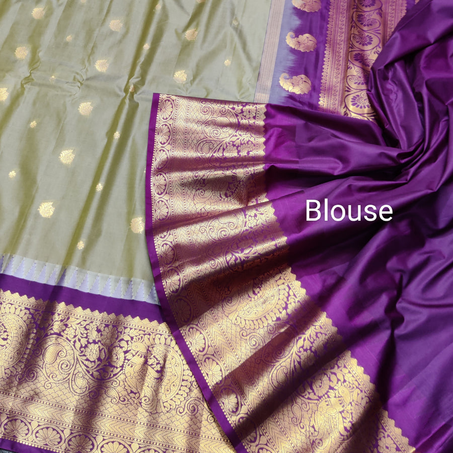 Gadwal Semi Silk Saree - GSM24