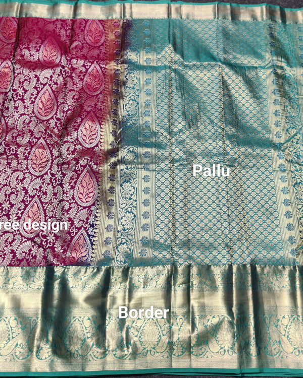 Kanchi pattu half fine bridal wear saree HF04 alternate view