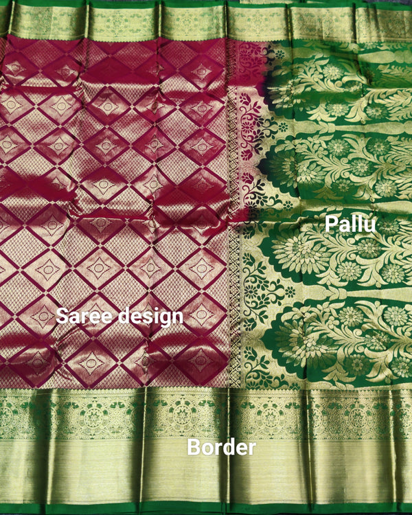 Kanchi pure Bridal wear saree @40% Off - KMP2010 alternate view