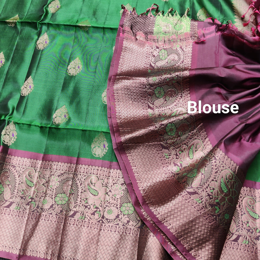 Meenakari kanchi lightweight pattu Saree - KMP139