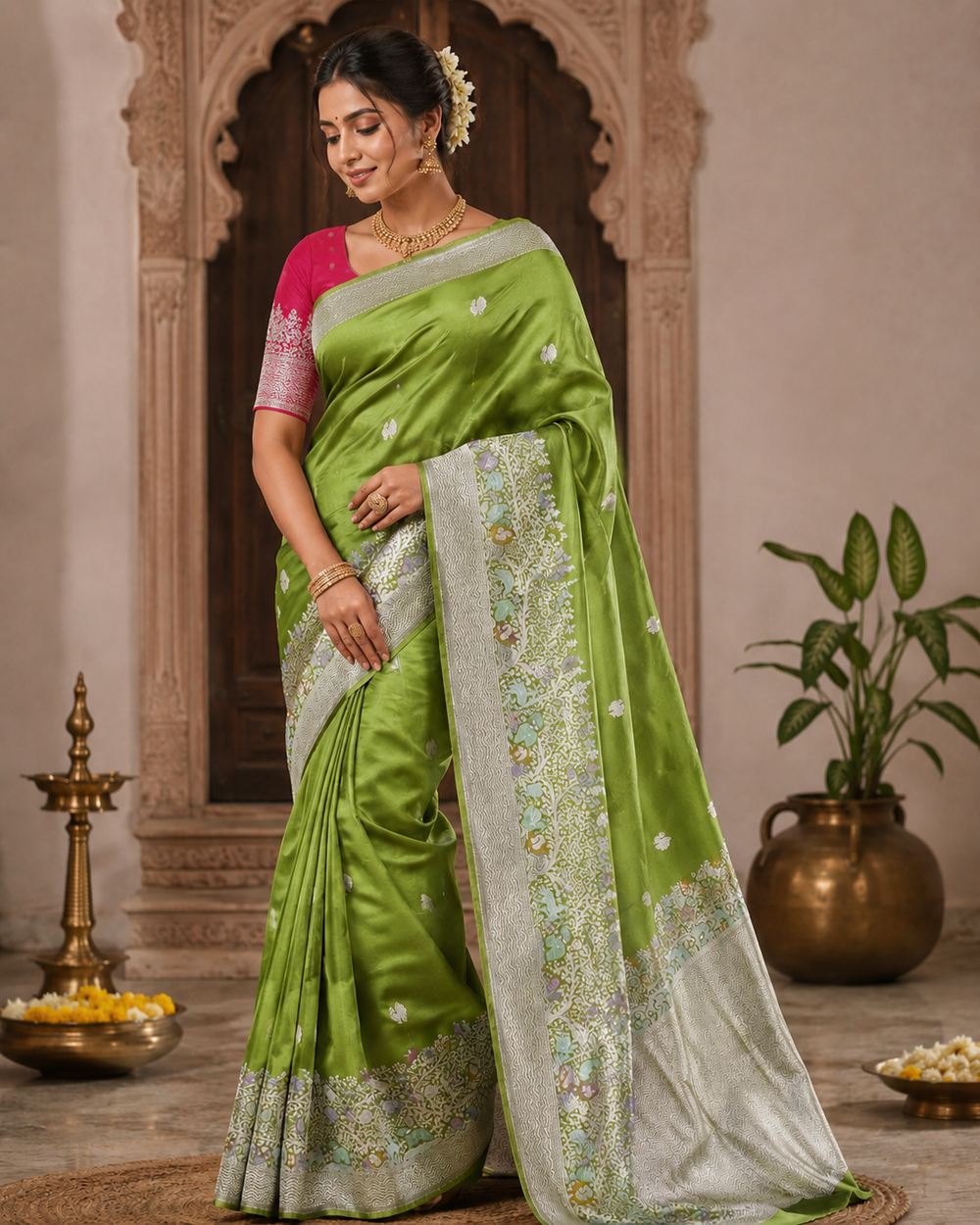 Mashru satin Silk Saree- MS28