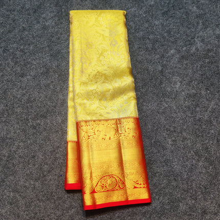 Kanchi Pattu Golden zari Bridal saree - KMP3036