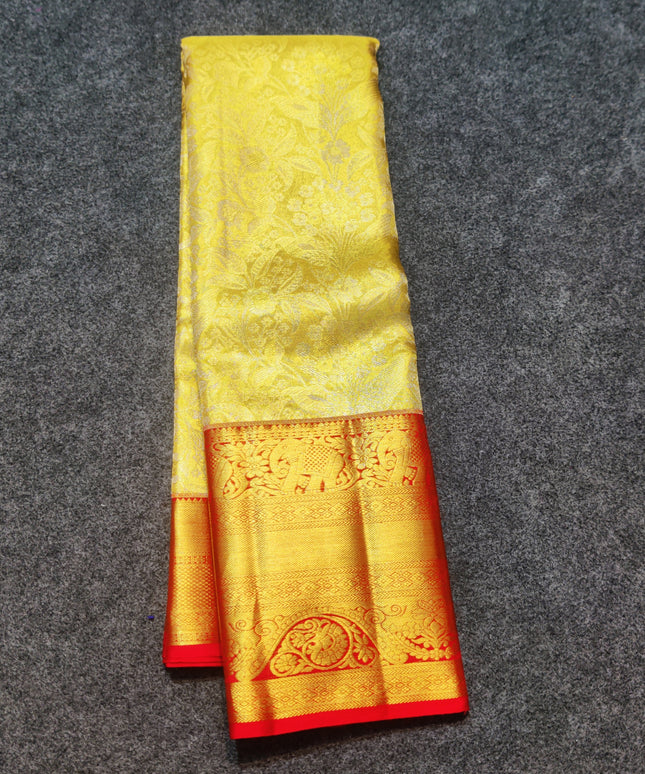 Kanchi Pattu Golden zari Bridal saree - KMP3036