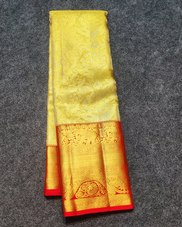 Kanchi Pattu Golden zari Bridal saree - KMP3036
