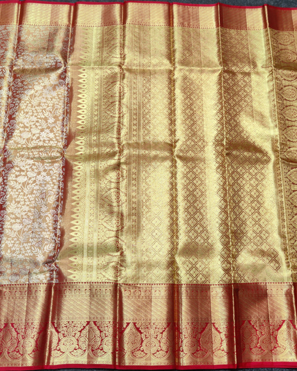 Kanchi Pattu Wedding Saree @35% Off -KMP61 alternate view