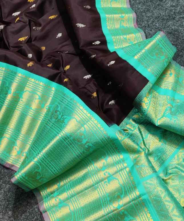 Gadwal pure handloom kuttu silk saree - GPS117