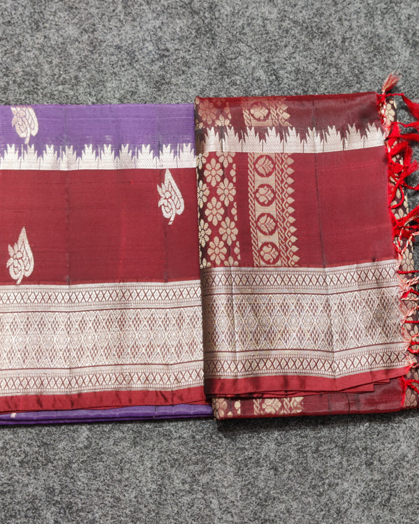 Lightweight pattu Scurt Border Saree - LWP07